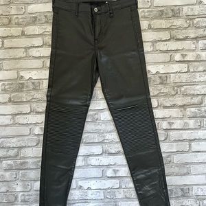 NWOT Black Jeans.  Polished finish, reinforced knees, zippered ankles. By H&M